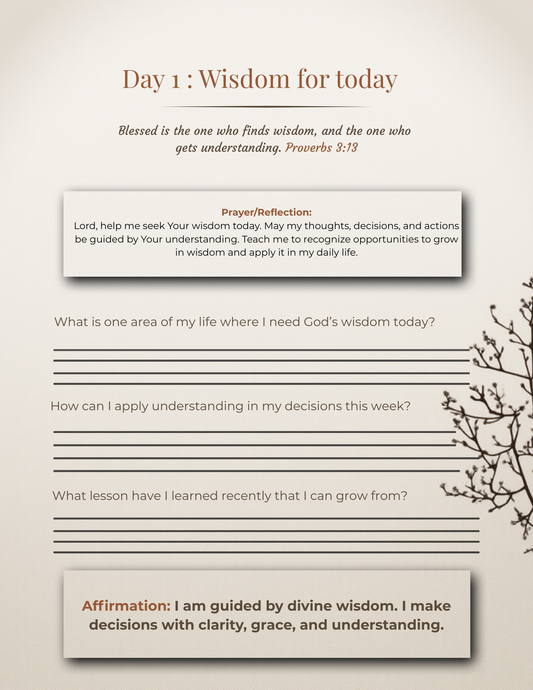 Rooted in Wisdom: A 31-Day Proverbs Journal